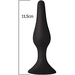 Анальна пробка з присоскою Mai Attraction Toys №33 Black - мініатюра 2