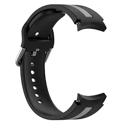 Ремінець для Samsung Galaxy Watch 5 40mm - чорно-сірий ширина кріплення 20мм силікон Watchbands D2 (W17-3WB66359488) - мініатюра 3