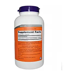 Амінокислота Now Foods Лізин 500мг, 250 капсул (NOW-00112) - мініатюра 2