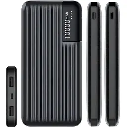 Зовнішній акумулятор PowerBank 10000 мА·год, LENYES PX161 / Портативний акумулятор / Повербанк для телефона / УМБ