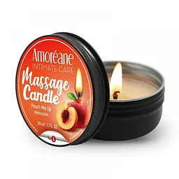 Масажна свічка Amoreane Peach Me Up зі спокусливим ароматом персика, 30 мл