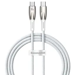 Кабель Baseus Glimmer Series 1 m Type-C - Type-C CADH000702 білий