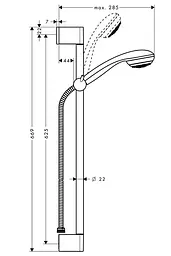 Душовий гарнітур Hansgrohe Crometta 85 27728000, Хром - мініатюра 2