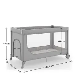 Ліжко-манеж Kinderkraft Leody Up Grey (KCLEODUPGRY0000) - мініатюра 7