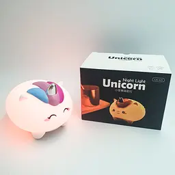 Силіконовий дитячий нічник Єдиноріг 7 LED акумуляторний USB світильник іграшка 3D TOYS LAMP - мініатюра 7