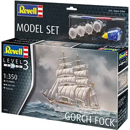 Збірна модель Revell Корабель Gorch Fock рівень 3, масштаб 1:350, 75 деталей (RVL-65432)