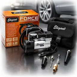 Автомобільний компресор Force PLUS 12v 150вт 35л 7атм 14А (EL 100 020)
