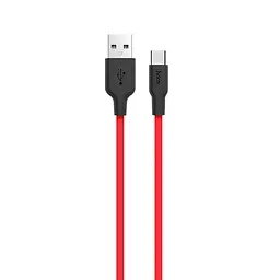 Дата кабель Hoco X21 Silicone Type-C Cable 1 м Чорний / Червоний