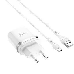 Мережевий зарядний пристрій Hoco 1USB C12Q 3 A White + USB Cable XiaomicroUSB - мініатюра 4