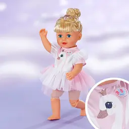 Одяг для ляльки BABY BORN – СУКНЯ З ЛЕБЕДЕМ (43 см) - мініатюра 3