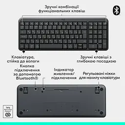 Комплект (клавіатура + миша) Logitech MK250 Bluetooth/Wireles Graphite (UA) (920-013823) [140896] - мініатюра 7