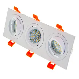 Світильник врізний поворотний Brille HDL-DT 109/3 MR16 WH 36-251 - мініатюра 7