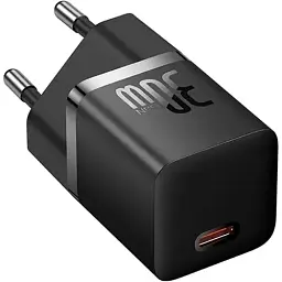 Мережевий зарядний пристрій Baseus GaN5S Fast Charger 1Type-C 30 W EU P10162504113-00 Black