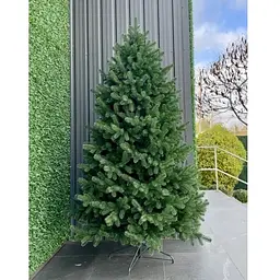 Ялинка штучна Hvoya Lux лита 220 см з металевою підставкою зелена