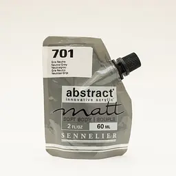 Акрилова фарба Sennelier Abstract, дой-пак, 60 мл, матова, Сіра нейтральна (Neutral Grey)