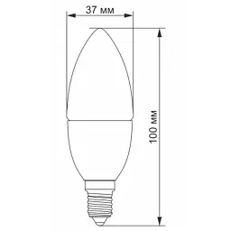 Лампочка TITANUM C37 6W E14 3000K (TLС3706143) - мініатюра 3