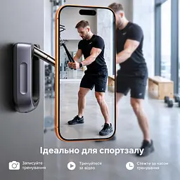 Магнітний тримач для телефона UGREEN Z1 LP1010 з магнітною основою для феромагнітних поверхонь сумісний із MagSafe з обертанням головки на 360° з регулюванням кута нахилу складаний з металевим кільцем у комплекті чорний (95371) - мініатюра 7