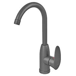 Змішувач для кухні Plamix Cezar-011-B Set Graphite з підведенням PM0695, Графіт