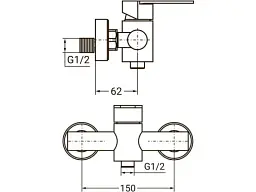 Смеситель для душевой кабины (душа) Aquatica HT-1D171P - миниатюра 5
