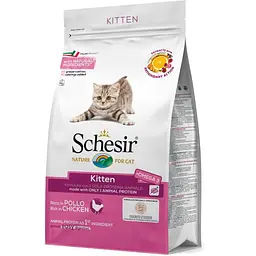 Сухий корм Schesir Cat Kitten 1.5 кг шезір курка монопротеїновий для кошенят
