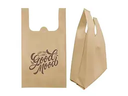 Еко сумка-майка ECOBAG без замка 300 x 540 x 130 (Автомат) з друком (GOOD MOOD флекс