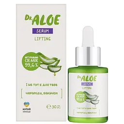 Сироватка для обличчя з церамідами та бакучіолом Dr.Aloe 30 мл