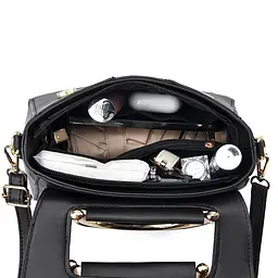Сумка жіноча Соломія Italian Bags Чорний 23х11х17 см (id_1371) - мініатюра 2