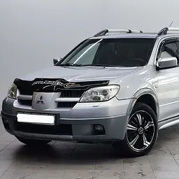 Дефлектор капоту мухобійка для Mitsubishi Outlander 2001-2007 Євро Кріплення (Vip Tuning) - мініатюра 4