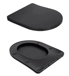 Унітаз підвісний Qtap Robin New Ultra Quiet, з сидінням Slim Duroplast/ Soft-close/ Quick Release QT13332381АSMB - мініатюра 7