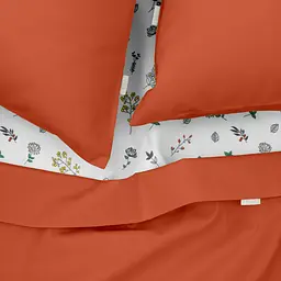 Комплект постільної білизни Cosas Rust CS3 Сімейний помаранчевий (Ranfors103_Orange_FoliageBirds_160x2) - мініатюра 3