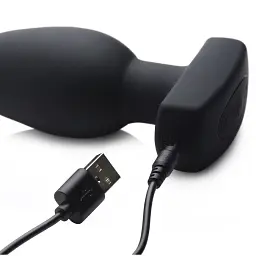 Анальна вібропробка з пультом дистанційного керування Ass Thumpers Smooth Vibrating Anal Plug, 13х4.3 см, чорний - мініатюра 6