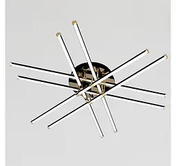 Велика стельова LED-люстра Artlight W178/6-1000 BK+GD 149 Вт, 3 режими, чорно-золота, Ø106 см, від 30-40 м² - мініатюра 2