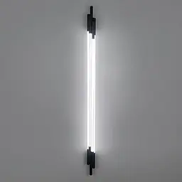 Чорний трубчастий стіновий LED світильник у корпусі 130 см Line F Арт. WJ351/1300 BK - мініатюра 3