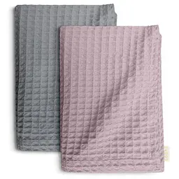 Рушники вафельні Cosas Greek Waffle Terra 2 шт., 55x90 см/75x130 см, графітові/лілові