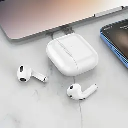 Бездротові навушники Hoco EW26 TWS Bluetooth 5.3, з мікрофоном, білі - мініатюра 4