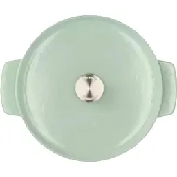 Каструля KitchenAid Cast Iron чавунна з кришкою 26 см 5.2 л фісташковий (CC007434-001) - мініатюра 3