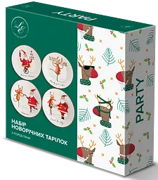 Набір тарілок Limited Edition Ny Party 4 шт 19 см (TRSC-HD5025-4P06) - мініатюра 2