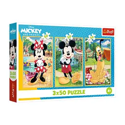 Пазл Trefl Mickey&friends Миша на святі 3 х 50 елементів (5900511348811)