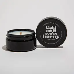 Масажна свічка міні з ароматом ванільного крему Light Me if You're Horny 50g - мініатюра 2