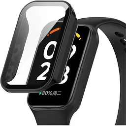 Чохол-накладка DK CDK Пластик Gloss Glass Full Cover для Xiaomi Mi Band 8 Active (015558) (black) - мініатюра 3