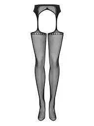 Панчохи з поясом Obsessive S314 S/M/L чорний - мініатюра 5