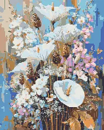 Алмазна мозаїка/вишивка Весняні кали 40*50 см Орігамі OD 3006-01