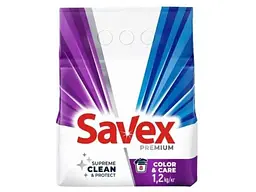 Пральний порошок SAVEX 1,2 кг автомат Premium Parfum Color & Care