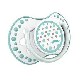 Пустушка силіконова Lovi Retro baby, симетрична, 3-6 міс., блакитний, 2 шт. (22/804boy) - мініатюра 4