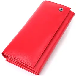 Красивий гаманець для жінок з монетницею із натуральної шкіри ST Leather 23105 червоний - мініатюра 1