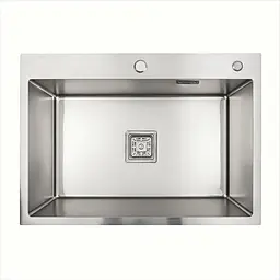 Кухонна мийка нержавійка Platinum Handmade 70x50 HSB (квадратний сифон 3,0/1,0), Нержавіюча сталь