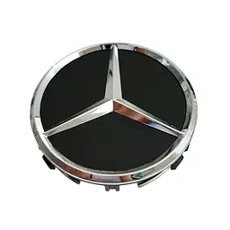 Ковпачки маточини на титани Mercedes-Benz 60 / 56 мм 1 шт Чорні - мініатюра 3