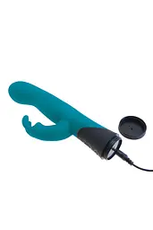 Вібратор-кролик Liebe Pleasure Toys Rabbit Rechargeable 21,5 см (синій) - мініатюра 8