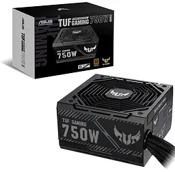 Блок живлення Asus 750 ВтTUF Gaming, Black, 80+ Bronze, Active PFC, 135 мм, 4xMolex / 8xSATA / 4x6+2-pin / 2x4+4-pin / 1x20+4-pin, захист OPP/OVP/UVP/SCP/OCP/OTP (TUF-GAMING-750B) - мініатюра 5
