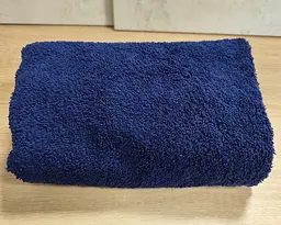Рушник турецький махровий однотонний Zeron 50х90 Dark Blue щільність 500 г/м2